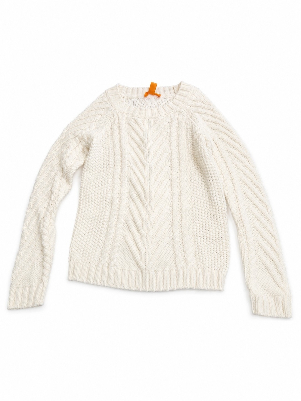 Joe Fresh Cable Knit Scoop Neck Sweater - Cream